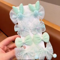 Green Hair Clips